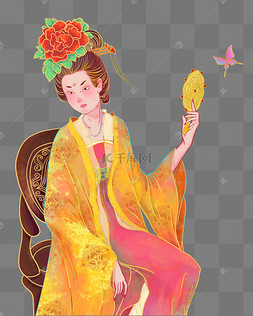 卡通古装美人画_卡通的穿古装美人_古装美人卡通头像