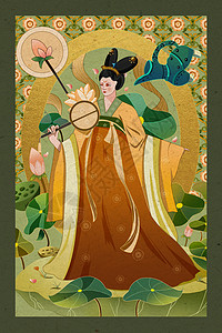 古装美人卡通头像_卡通的穿古装美人_卡通古装美人画